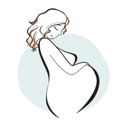 Picto BabyCréa femme rond bleu