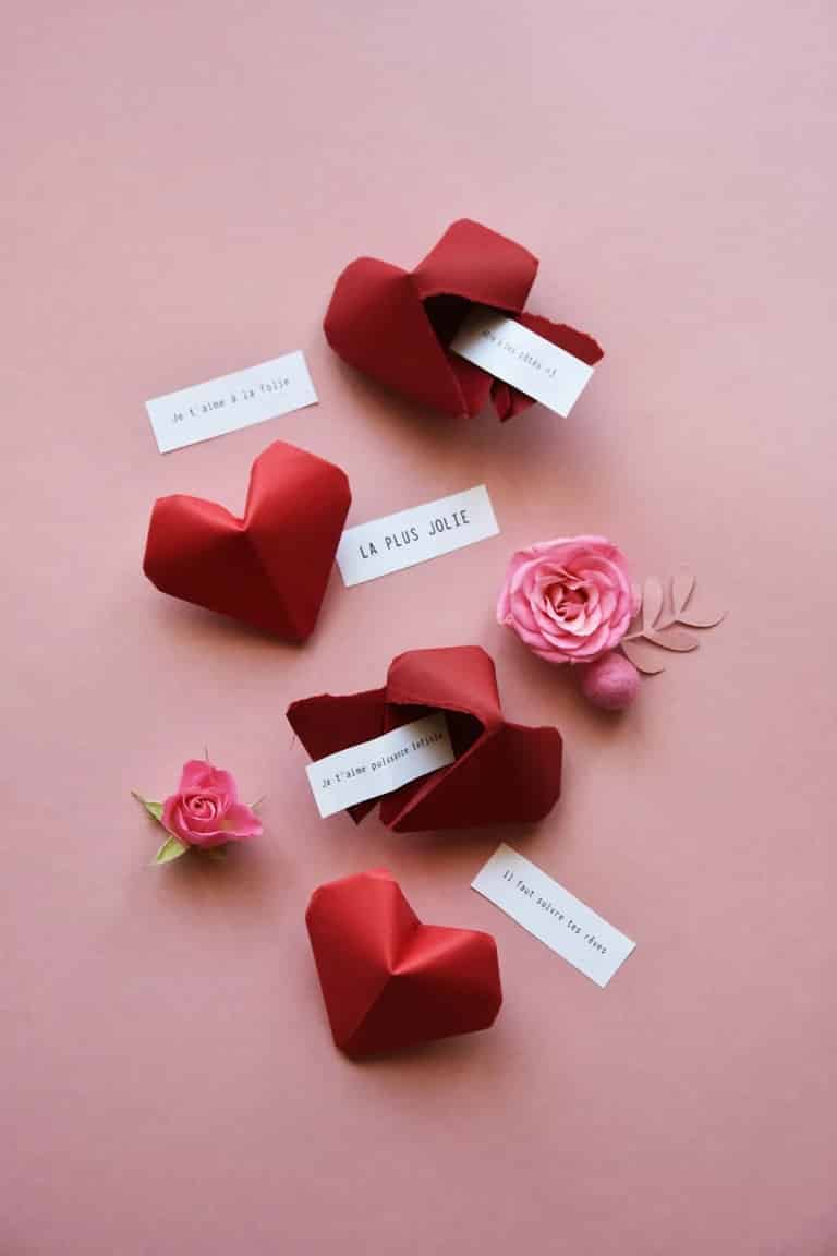 Tutoriel fabriquer son coeur pour la saint valentin en origami BabyCréa